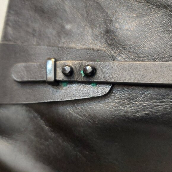 BCBGMAXAZARIA Nitza Black Leather Platform High Heel Boots Retail $495 - Picture 15 of 15